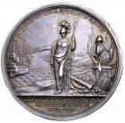 Medal. Silver. 52.5 mm. By S. Yudin. Peace with Turkey, 1774. Choice EF - 2