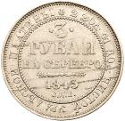 3 Roubles 1843 C??. EF - 2