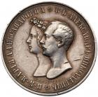 Marriage of Grand Duke Alexander (Alexander II) to Maria of Hesse-Darmstadt. Medallic Rouble.