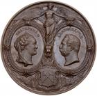 Medal. Bronze. 79.5 mm. By V. Alexeev and A. Griliches. Centennial of the Mining Industry, 1873.