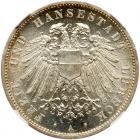 German States: Lubeck. 3 Mark, 1908-A NGC MS65