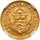 Peru. 5 Soles, 1910 NGC MS63