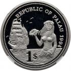 Palau. Palladium Essai 1 Dollar, 1994 NGC PF69 UC