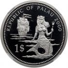 Palau. Palladium Essai 1 Dollar, 2000 PF69 UC