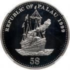 Palau. Palladium Essai 5 Dollars, 1999 NGC PF69 UC