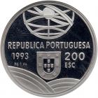 Portugal. Palladium 200 Escudos, 1993 NGC PF70 UC