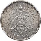 German States: Bavaria. 5 Mark, 1896-D NGC EF45 - 2