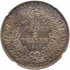 German States: Baden. 2 Taler, 1841 NGC AU58 - 2