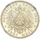 German States: Wurttemberg. 3 Mark, 1908-F NGC PF65 UC - 2