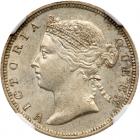 Straits Settlements. 20 Cents, 1878 NGC AU58