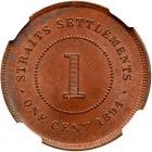 Straits Settlements. Cent, 1894 NGC MS62 BR - 2