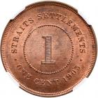 Straits Settlements. Cent, 1903 NGC MS64 RB - 2