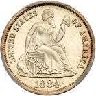 1884 Liberty Seated 10C PCGS Proof 65