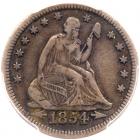 1854-O Liberty Seated 25C. Arrows, Huge O PCGS VF30