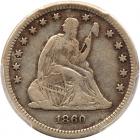 1860-S Liberty Seated 25C PCGS VF20