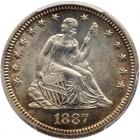 1887 Liberty Seated 25C PCGS MS64