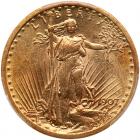 1907 $20 St. Gaudens. Flat Relief PCGS AU58