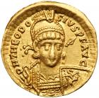 Theodosius II. Gold Solidus (3.65 g), AD 402-450 VF