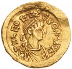 Leo II and Zeno. Gold Tremissis (1.47 g), AD 474 About VF