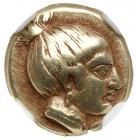 Lesbos, Mytilene. Electrum Hekte (2.56 g), ca. 412-378 BC