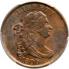 1806 C-1 R1 Small 6, Stemless Wreath PCGS graded MS64 Brown