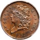 1833 C-1 R1 PCGS graded MS64+ Brown, CAC Approved