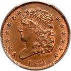 1834 C-1 R1 PCGS graded MS64 Red & Brown, CAC Approved