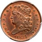 1834 C-1 R1 PCGS graded MS64 Red & Brown, CAC Approved