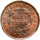 1835 C-1 R1 Repunched 5 PCGS graded MS64 Red & Brown, CAC Approved - 2