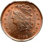 1835 C-1 R1 Repunched 5 PCGS graded MS66 Red & Brown