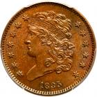 1835 C-2 R1 Repunched 5 PCGS graded MS64 Brown, CAC Approved