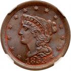 1853 C-1 R1 NGC graded MS66 Brown with Star Designation, CAC Approved