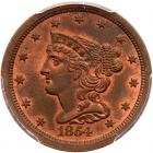 1854 C-1 R1+ PCGS graded MS64 Red & Brown, CAC Approved