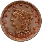 1854 C-1 R1+ PCGS graded MS65 Brown, CAC Approved