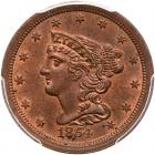1854 C-1 R1+ PCGS graded MS64 Red & Brown, CAC Approved