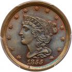 1855 C-1 R1 PCGS graded MS65 Brown, CAC Approved