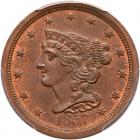 1857 C-1 R2 PCGS graded MS65 Red & Brown, CAC Approved