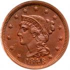 1846 N-3 R2 Repunched Date PCGS graded MS63 Brown