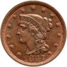 1847 N-13 R4 PCGS graded MS64 Brown, CAC Approved