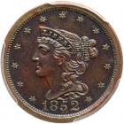 1852 First Restrike Proof Breen 1-B R5 PCGS graded Proof-64 Brown