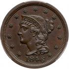 1846 N-1 R1 Small Date Repunched 18 PCGS graded MS64 Brown