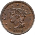 1846 N-1 R1 Small Date Repunched 18 PCGS graded MS63 Brown, CAC Approved