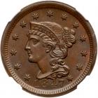 1847 N-7 R2+ NGC graded MS64 Brown, CAC Approved