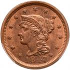 1847 N-19 R1 Repunched 84 PCGS graded MS63 Red & Brown