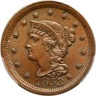 1853 N-26 R2 PCGS graded MS65 Brown, CAC Approved