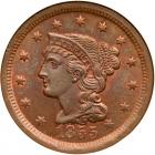 1855 N-1 R3 Upright 55 NGC graded MS64 Red & Brown