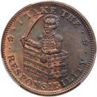 (1833) Hard Times Token Low-51 Rulau HT-70 Rarity-1 PCGS graded MS63 Brown