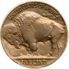 1913-D Buffalo 5C. Type 2 PCGS AU Details - 2