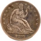 1864 Liberty Seated 50C PCGS F15