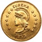 1853 California Eureka gold token